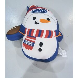 New York Giants NFL Snowman Plush Pillow Pegasus Sport Christmas Decor Official